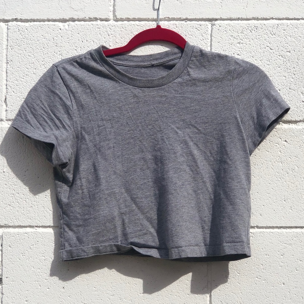Gray Crop Top
